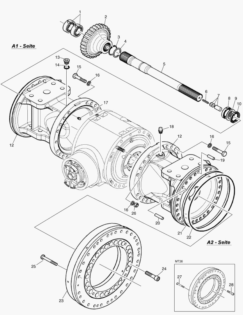 G090-26 AXLE BEAM ASS`Y [730068~]