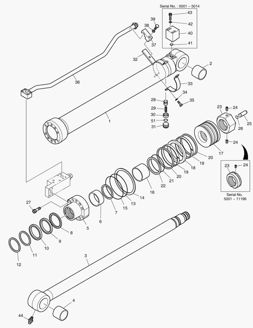 Спецтехника 4450 ARM CYLINDER - ARM 2.5m(LOCK VALVE) [5001~11217] - главное фото