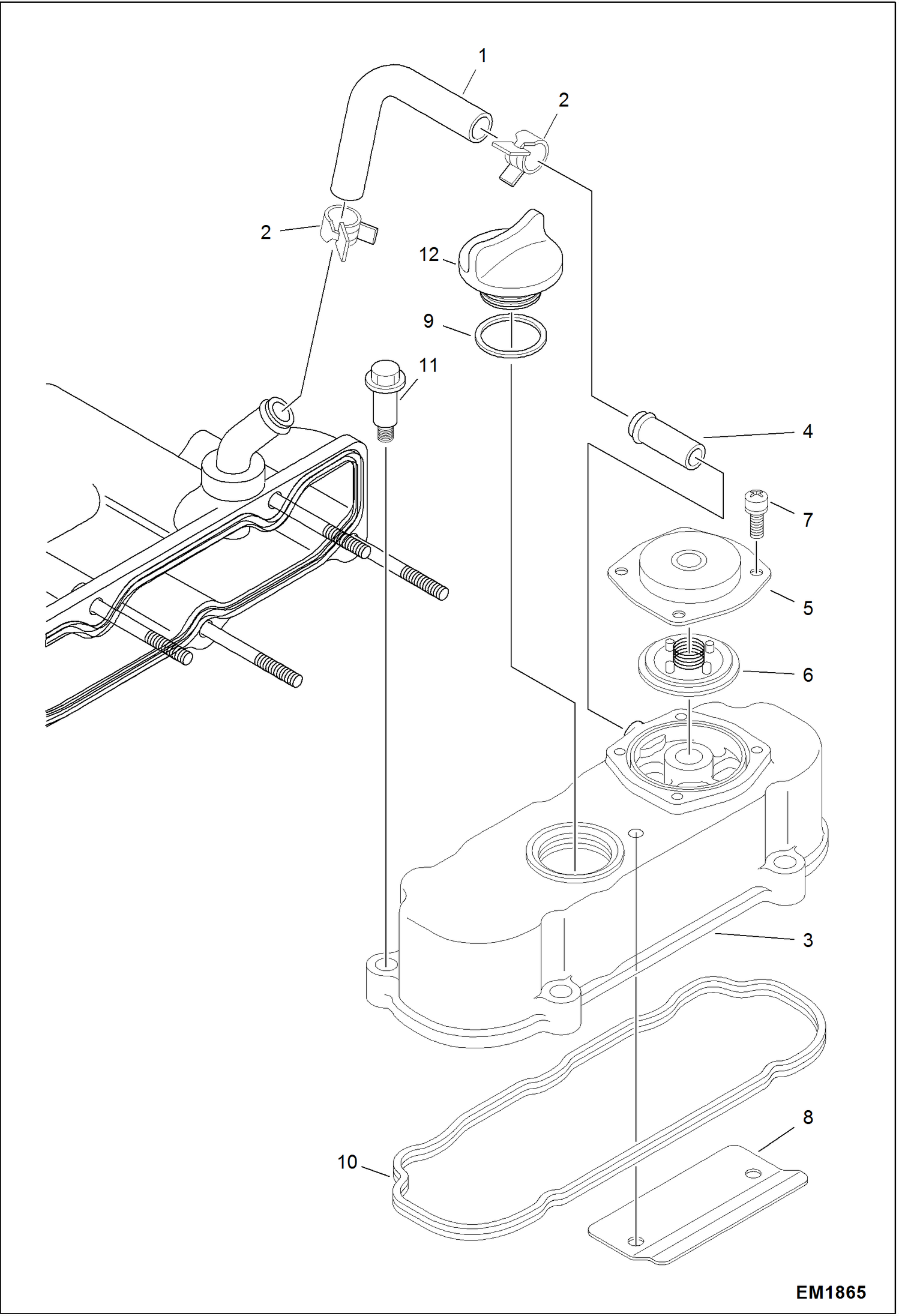 КРЫШКА КОРОМЫСЛА КЛАПАНА