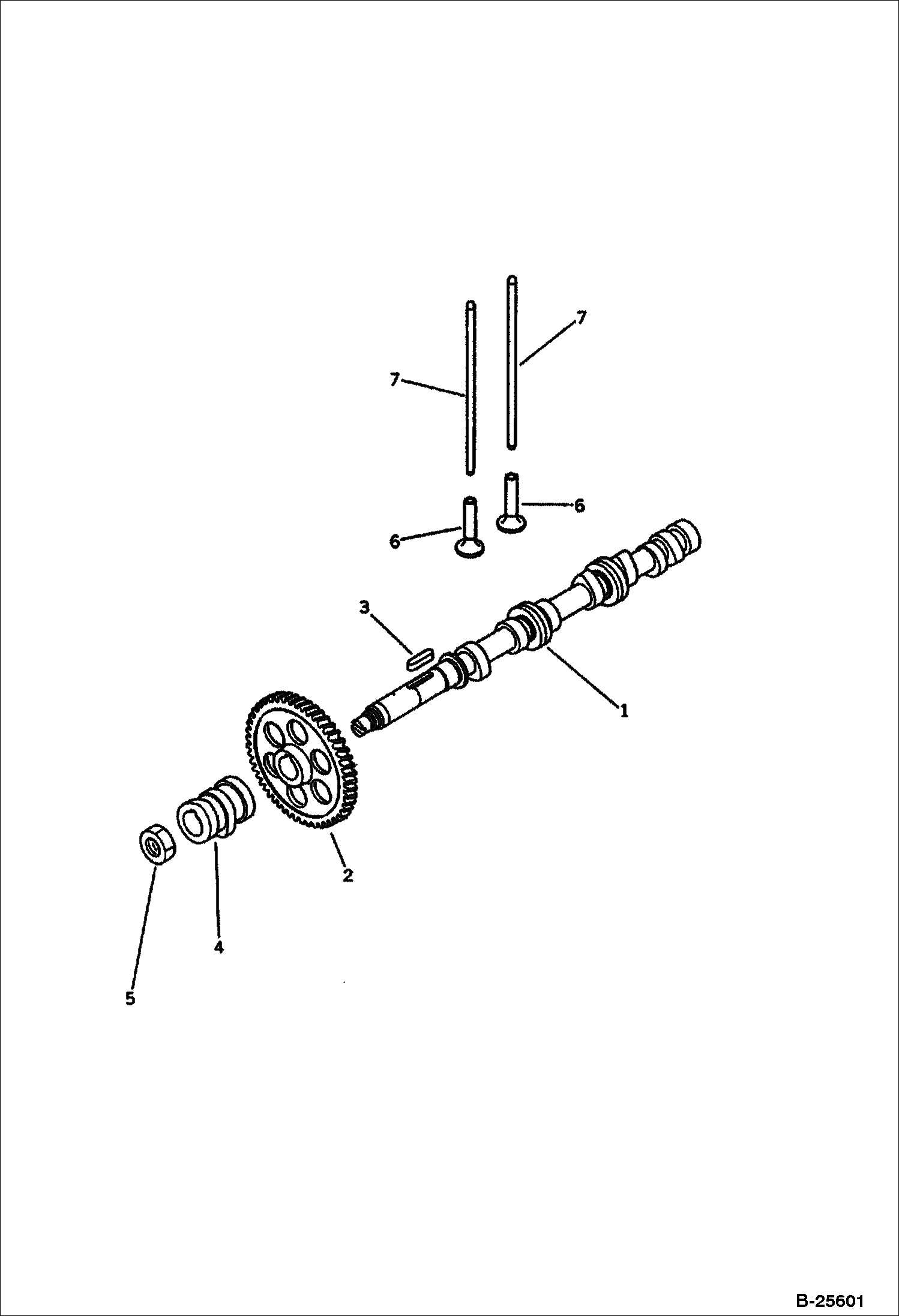 Схема РАСПРЕДЕЛИТЕЛЬНЫЙ ВАЛ И ТОЛКАТЕЛЬ