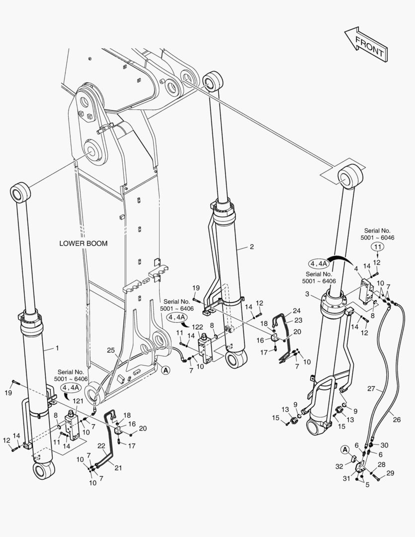 7100 ARTI. BOOM PIPING - LOCK VALVE [5001~6486]