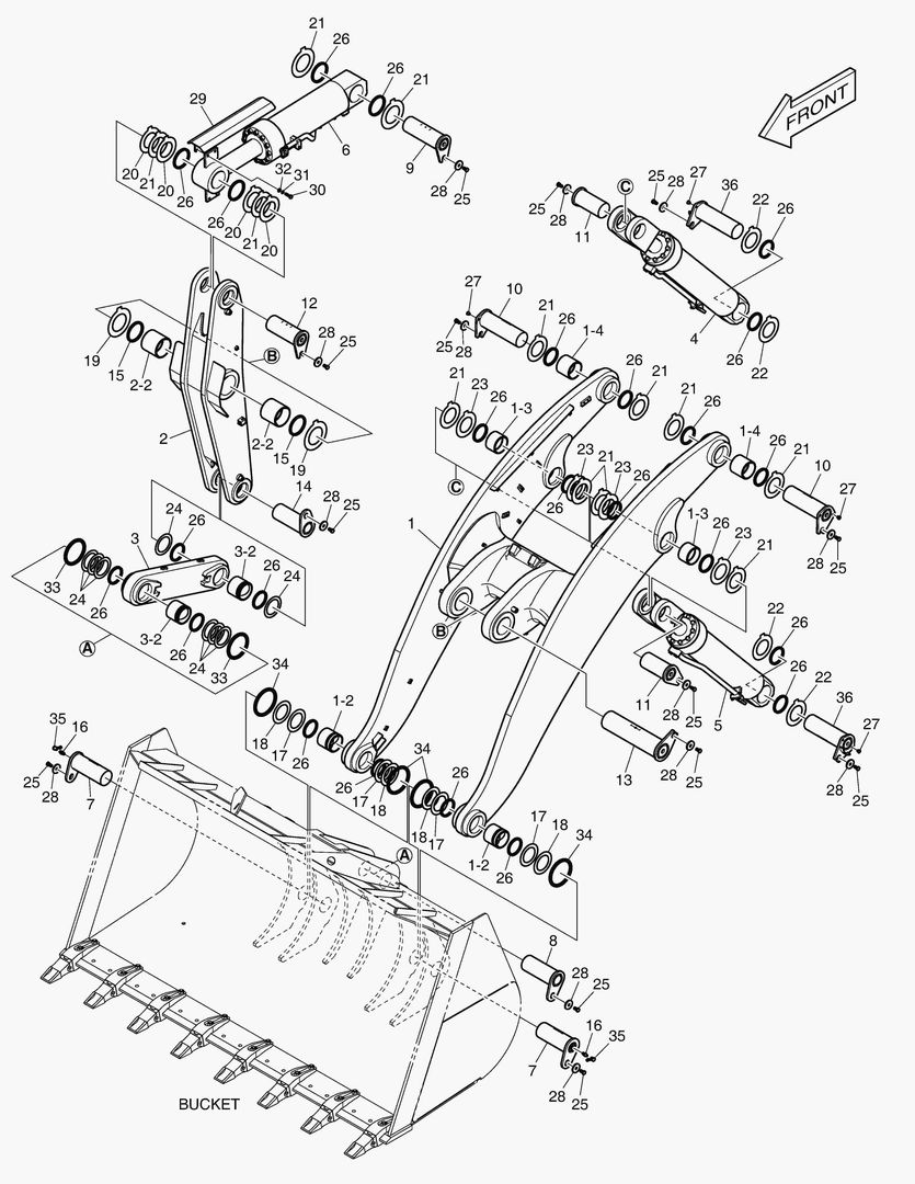 РУКОЯТЬ ПОГРУЗЧИКА В СБОРЕ