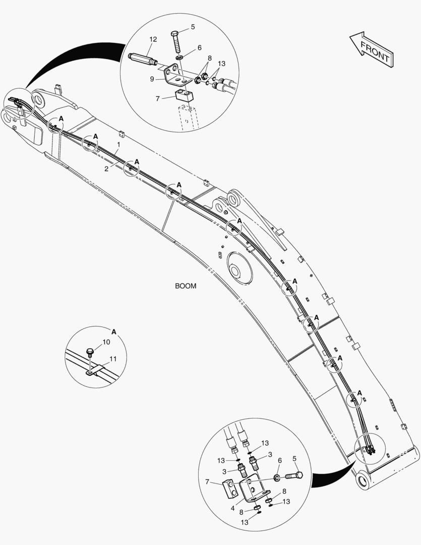 6280 BOOM PIPING - QUICK CLAMP