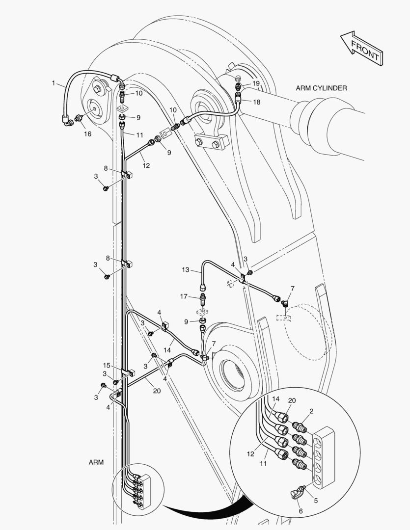 ТРУБОПРОВОД СМАЗОЧНОЙ СИСТЕМЫ - РУКОЯТЬ 2.4 м