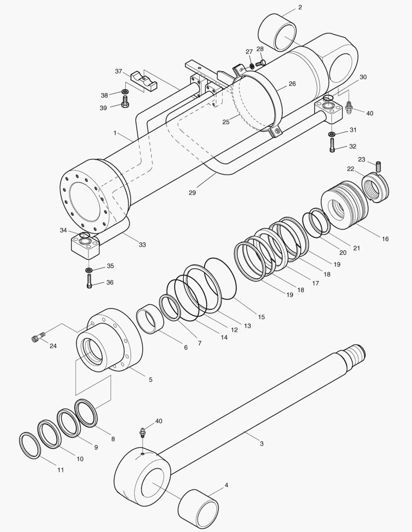 ЦИЛИНДР СТРЕЛЫ-ЛЕВОСТОРОННИЙ