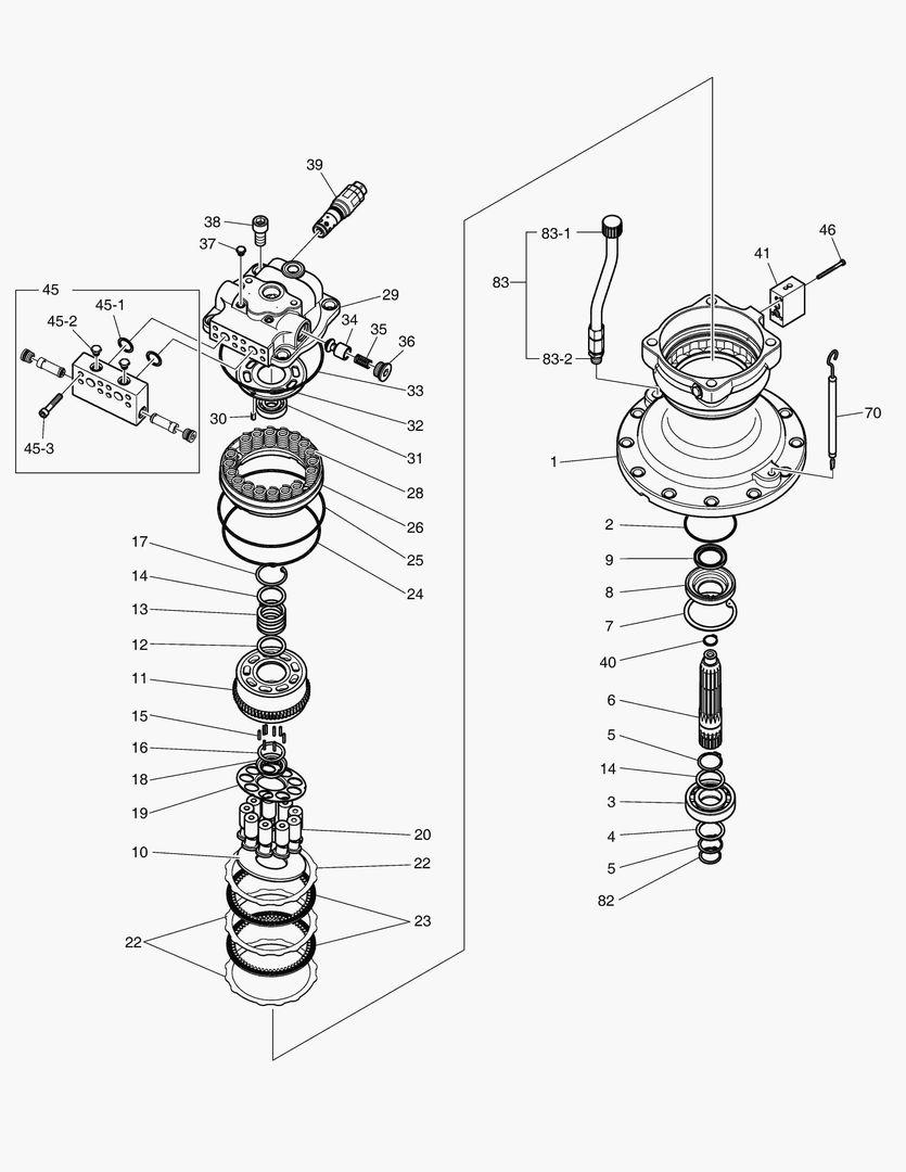 ГИДРОМОТОР ПОВОРОТА ПЛАТФОРМЫ