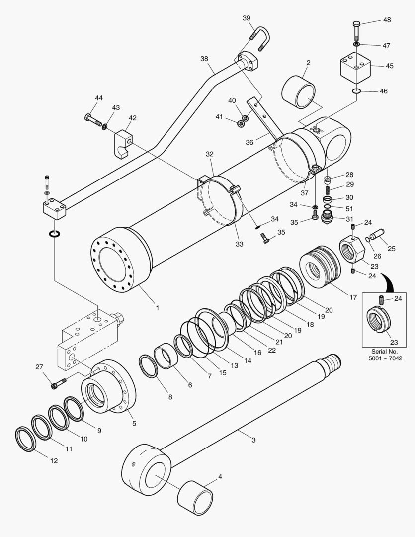 Схема LOCK VALVE) [5001~7126]