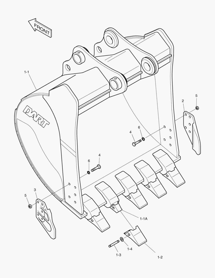 7220 BUCKET-0.73mВі(36`)-SIDE PIN