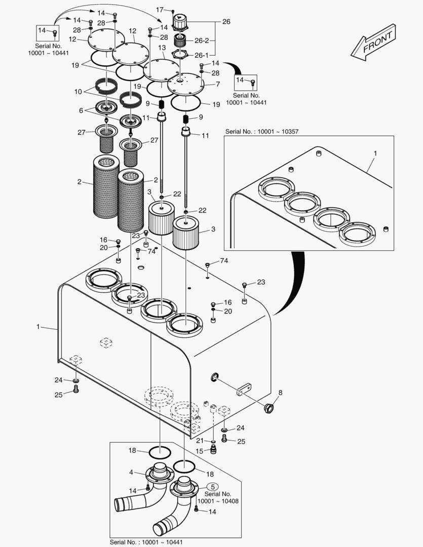 Схема РЕЗЕРВУАР ДЛЯ МАСЛА