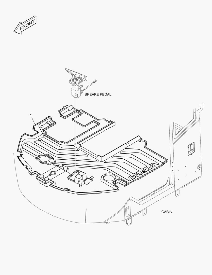 Схема КОВРИК НА ПОЛУ КУЗОВА