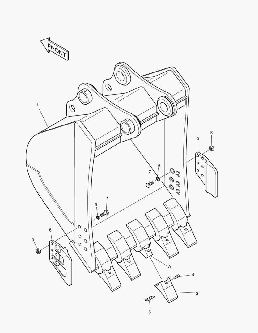 Спецтехника 6525 BUCKET-1.1гЋҐ-VERTICAL PIN(YUDAI) [1133~] - главное фото