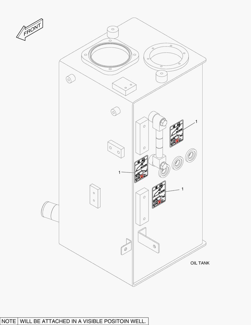 5240 DECAL - OIL CHECK (LOW TEMPERATURE)