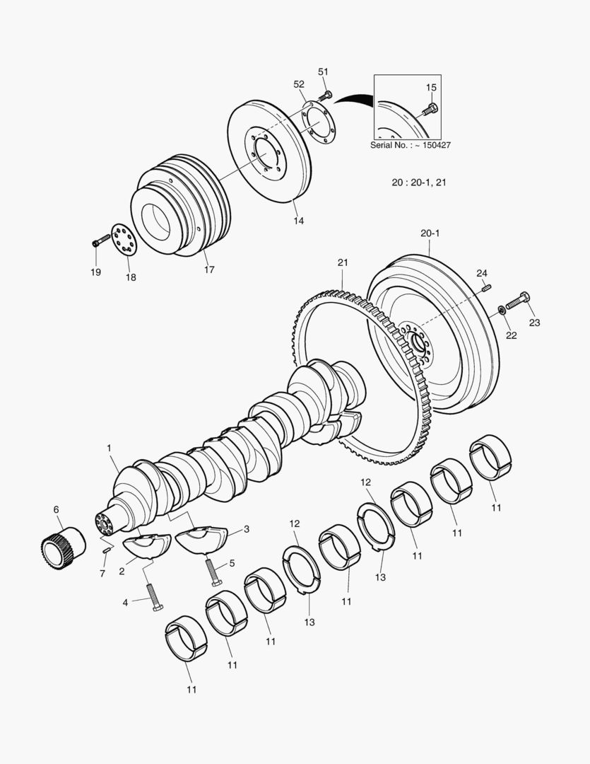 015 CRANK SHAFT ASS`Y
