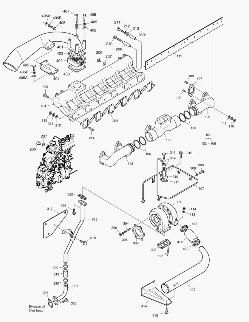 023 INTAKE & EXHAUST MANIFOLD