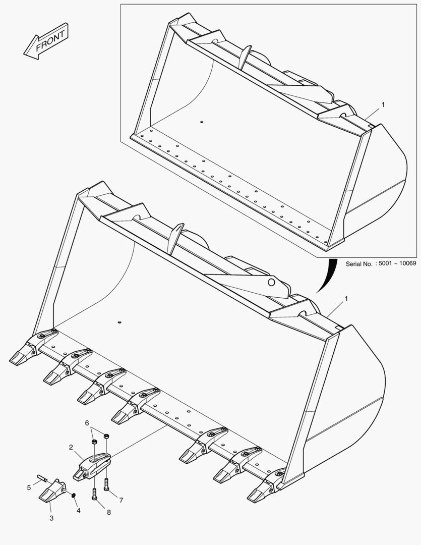 2140 BUCKET ASS`Y - 4.5гЋҐ - TOOTH [5001~10147]