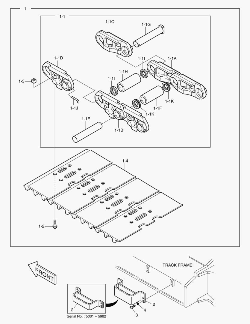 6280 TRACK SHOE ASS`Y - 800G [5001~6179]