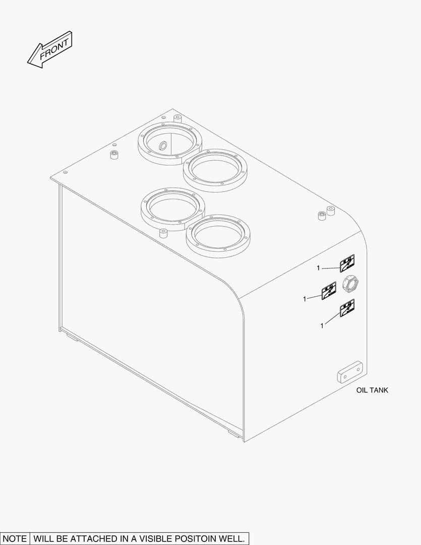 4250 DECAL - OIL CHECK (HIGH TEMPERATURE)