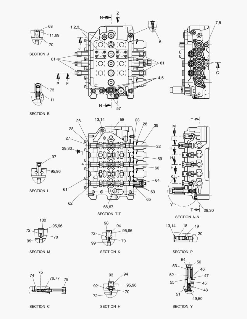 Спецтехника 7330 CONTROL VALVE-R.H [1~346] - главное фото