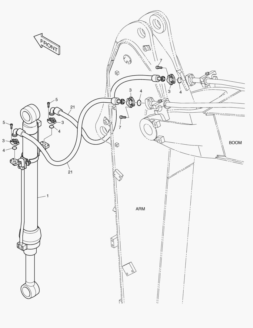 ГИДРОСИСТЕМА РУКОЯТИ - РУКОЯТЬ 2.5 м