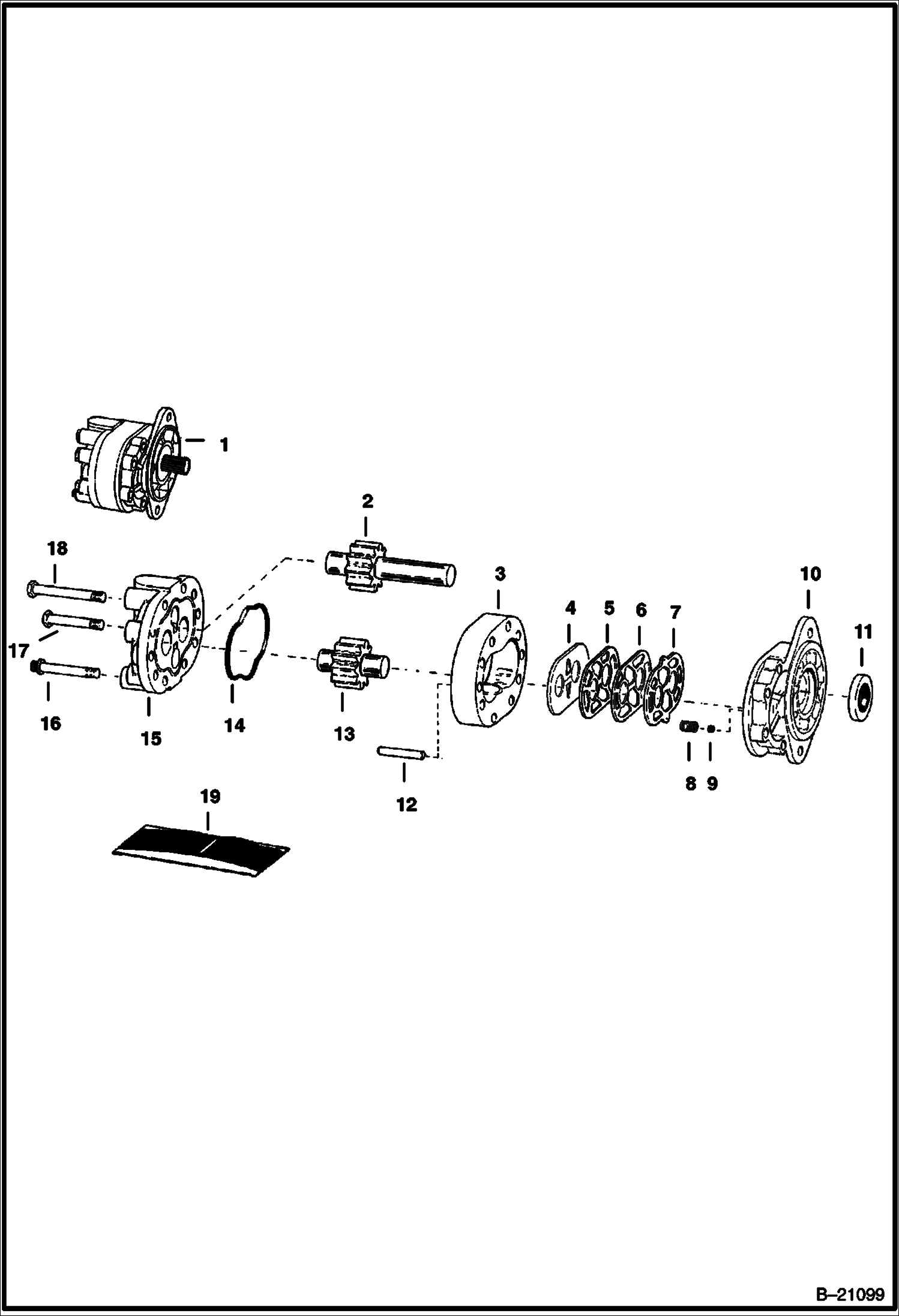Схема ГИДРАВЛИЧЕСКИЙ ШЕСТЕРЕННЫЙ НАСОС