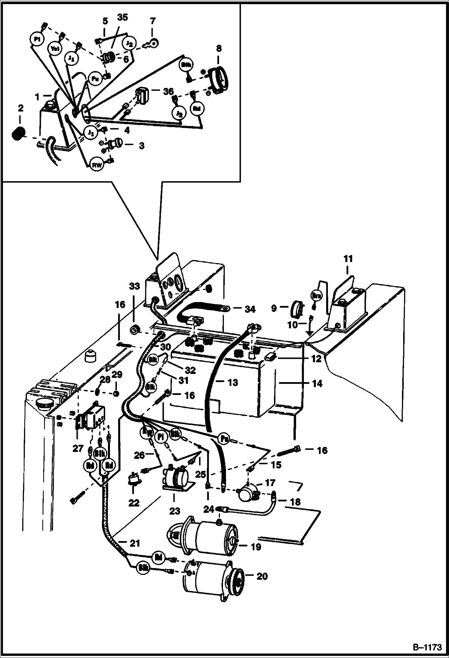 ЭЛЕКТРООБОРУДОВАНИЕ РАМЫ ШАССИ M-444 БЕНЗИН