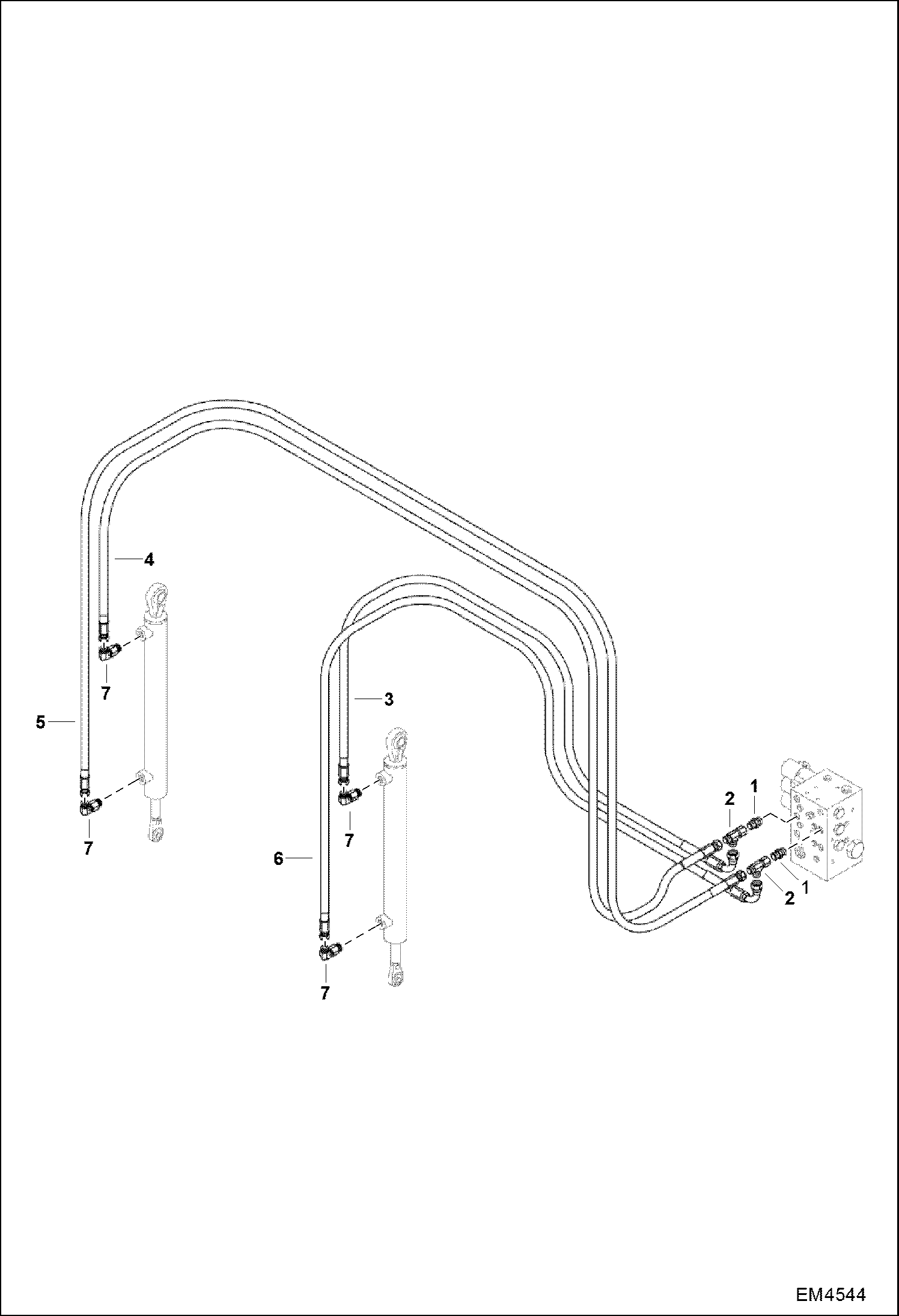 ПИЛА (СХЕМА ГИДРАВЛИЧЕСКОЙ СИСТЕМЫ) (УСТРОЙСТВО КОНТРОЛЯ ГЛУБИНЫ)