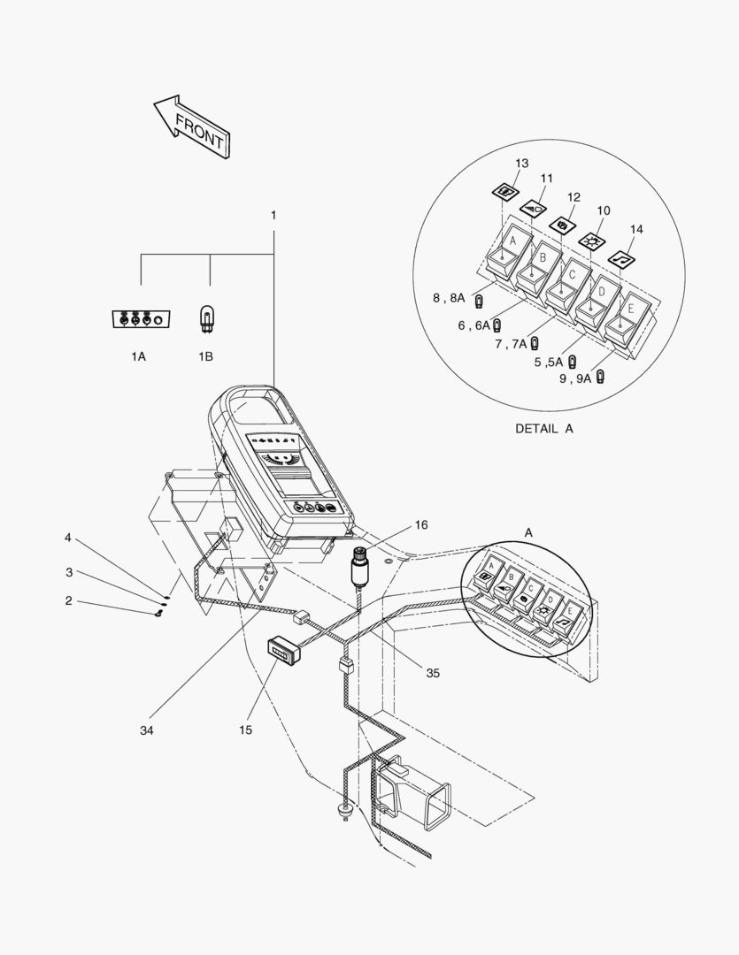 1770 ELECTRIC PARTS(1)-GAUGE & SWITCH PANEL
