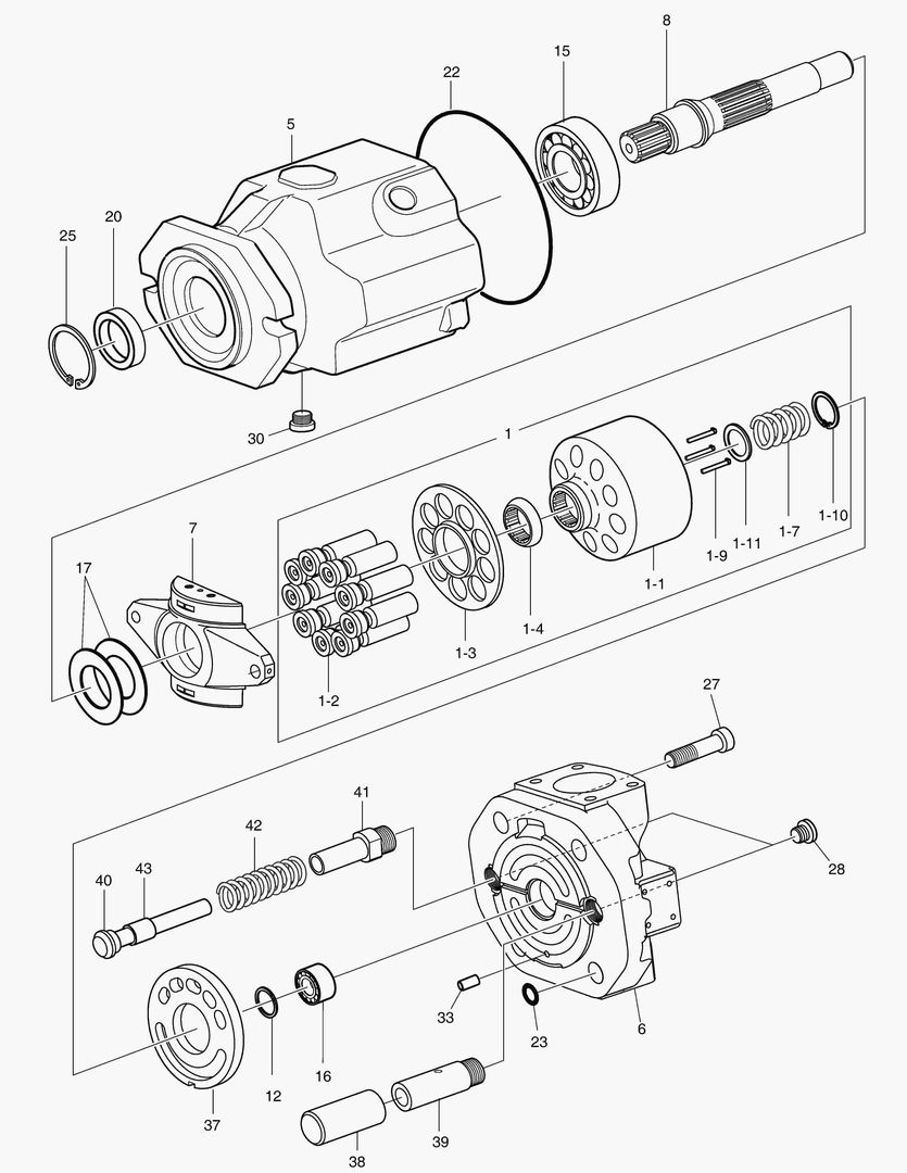 Схема НАСОС РУЛЕВОГО УПРАВЛЕНИЯ - РОТОР В СБОРЕ
