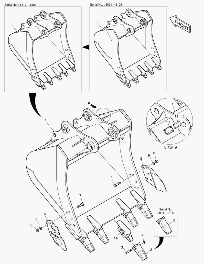 3120 BUCKET ASS`Y - 1.1mВі