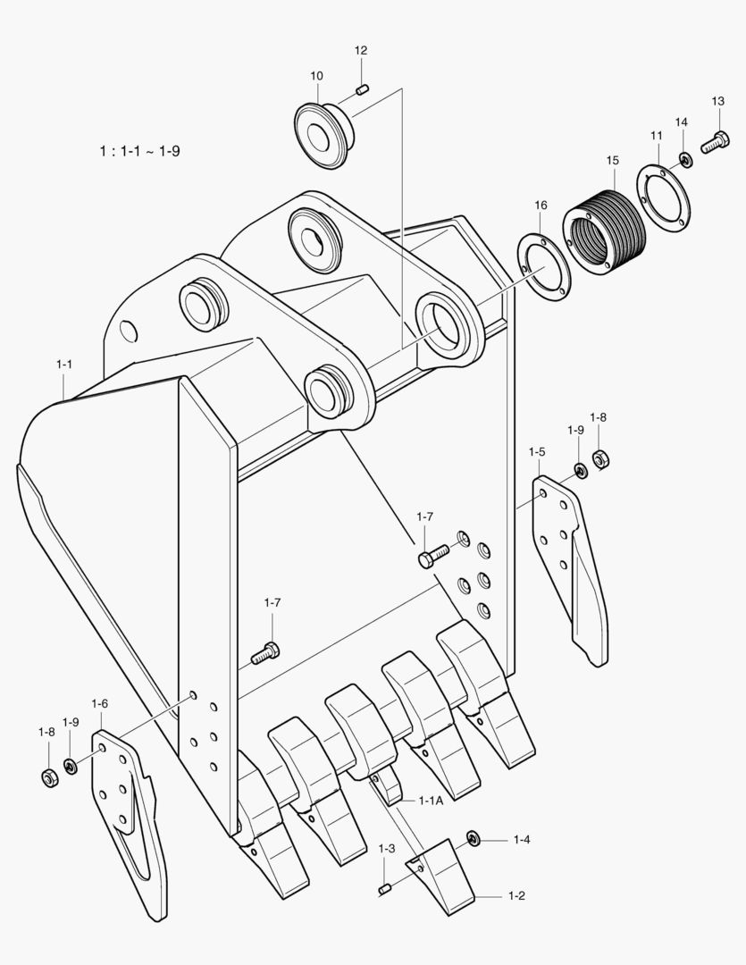 5205 BUCKET-0.9MВі