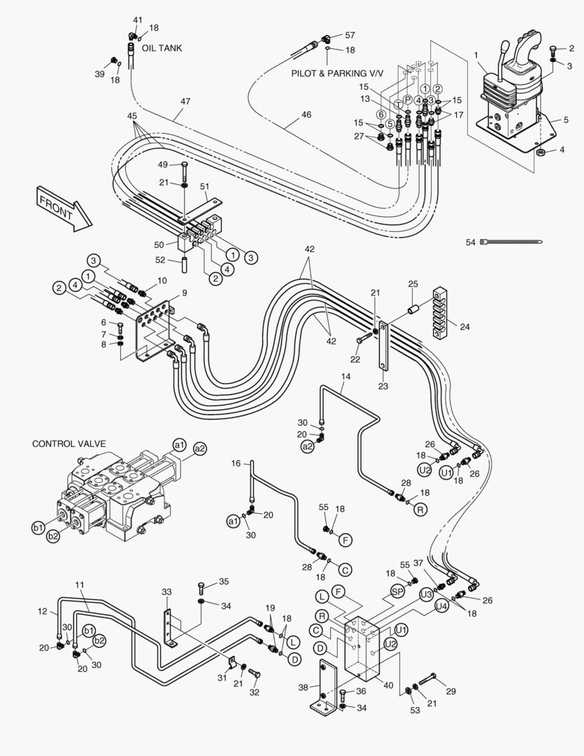 ТРУБОПРОВОД СЕРВОУПРАВЛЕНИЯ-РЫЧАГ ПЕРЕДАЧИ(2 КАТУШКИ)