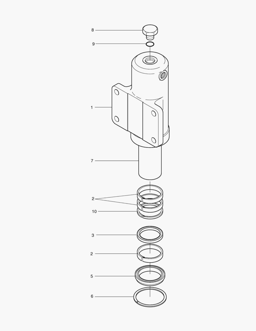 Схема 4390 CHOCKING CYLINDER - R.H. [5001~7572]