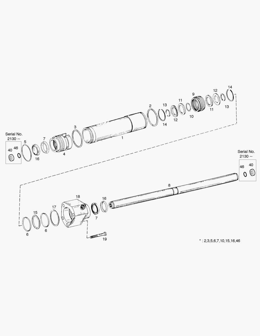 Спецтехника 4610 STEERING CYLINDER-FRONT AXLE [1~2423] - главное фото