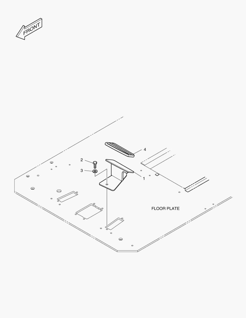 ПОДСТАВКА ДЛЯ НОГ - ЛЕВОСТОРОННИЙ