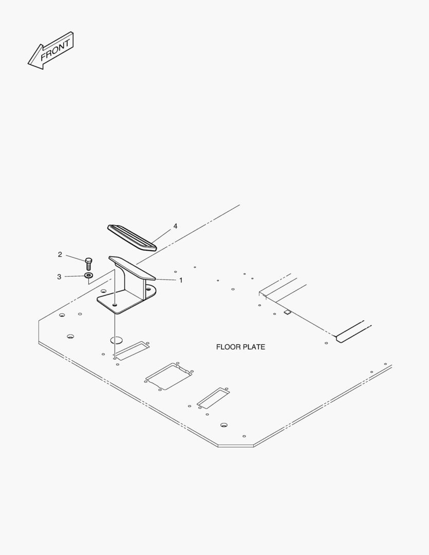 ПОДСТАВКА ДЛЯ НОГ - ПРАВОСТОРОННИЙ