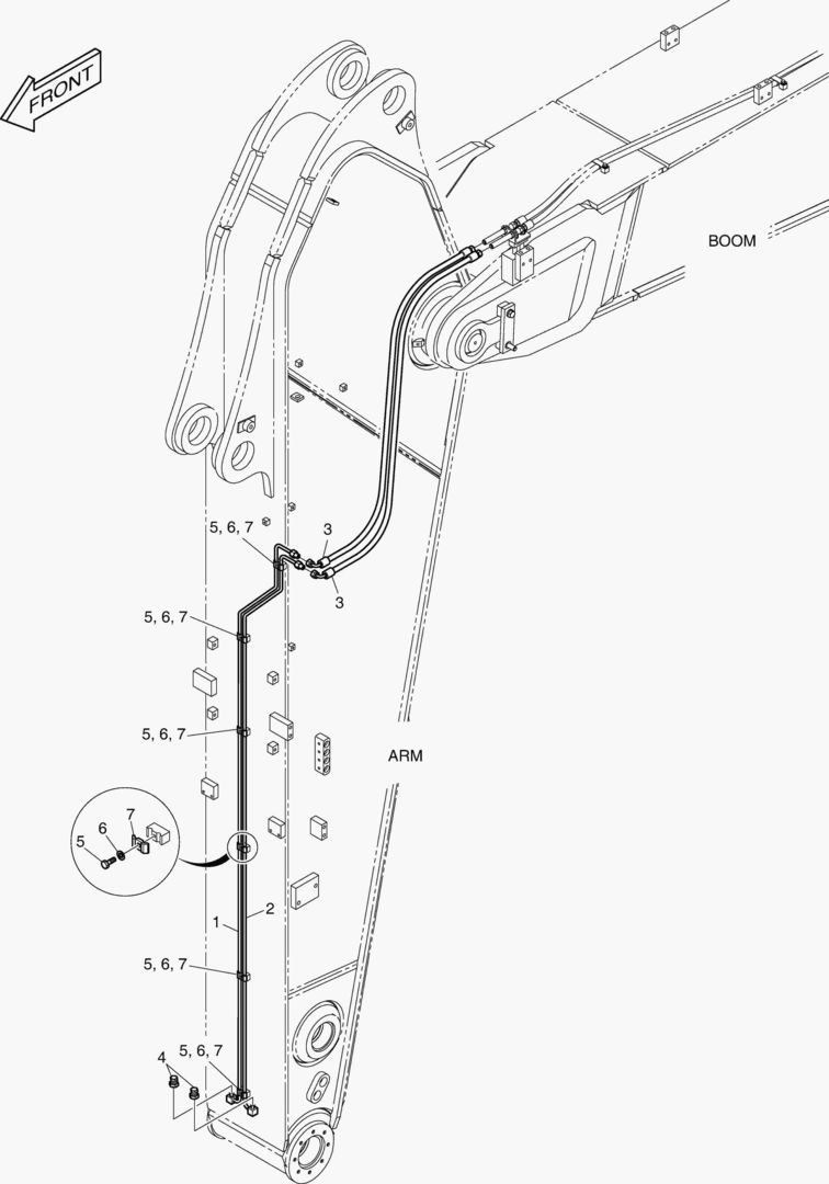 ГИДРОСИСТЕМА РУКОЯТИ - БЫСТРАЯ ПОСАДКА(РУКОЯТЬ 3.25 м)