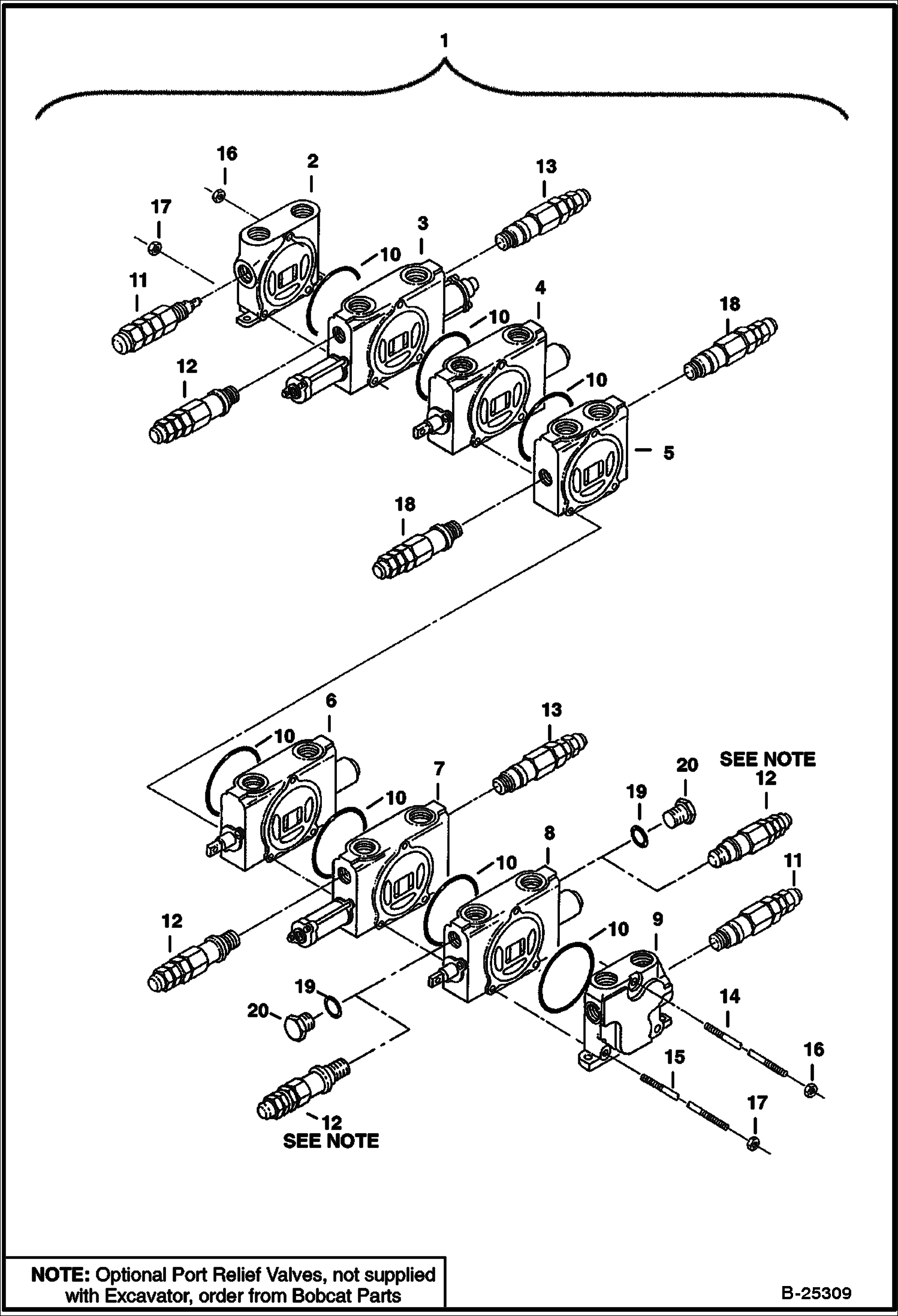 РЕГУЛИРУЮЩИЙ КЛАПАН (5 КАТУШКА) (СТРЕЛА, ПРАВОСТОРОННИЙ ХОД, ЛЕСОСТОРОННИЙ ХОД, КОВШ, AUX)