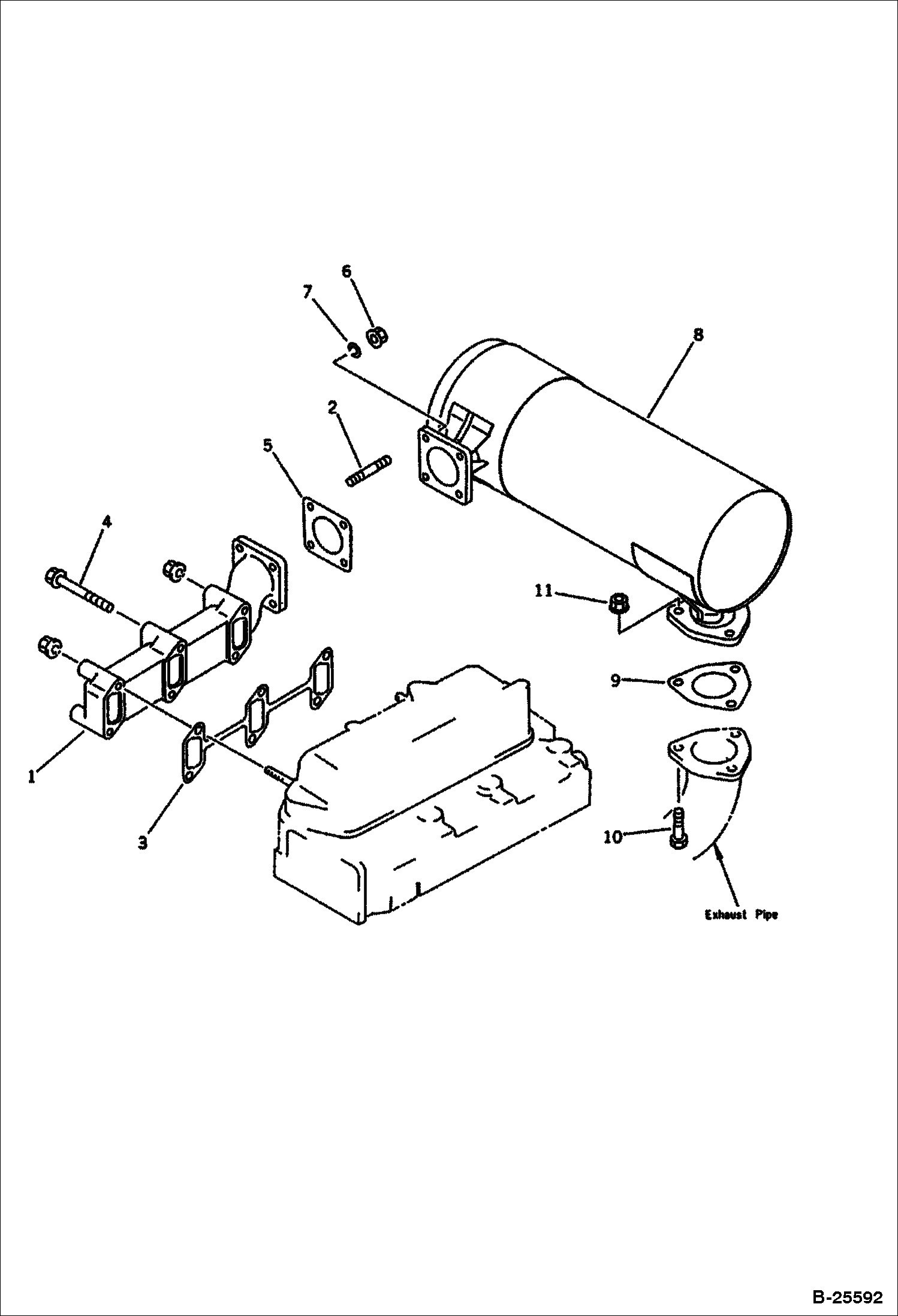 ВЫХЛОПНОЙ ТРУБОПРОВОД ДВИГАТЕЛЯ И ГЛУШИТЕЛЬ