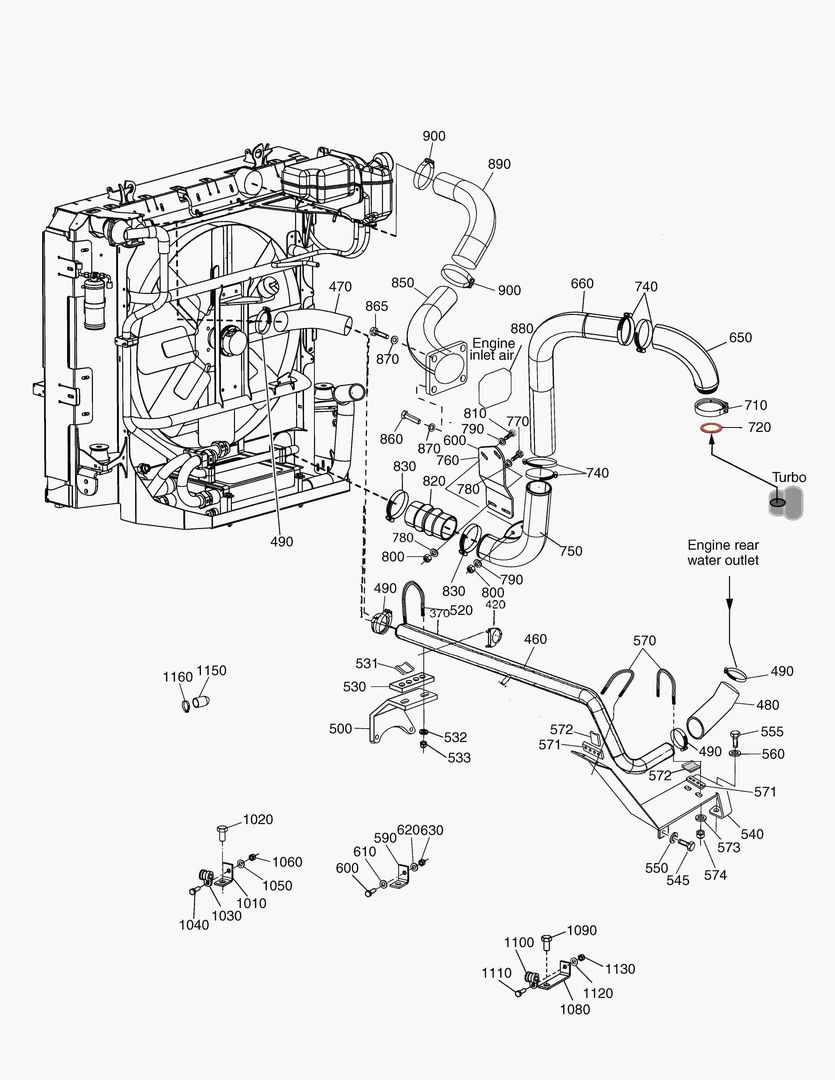 G011-12 PIPES FOR CHARGE AIR COOLER