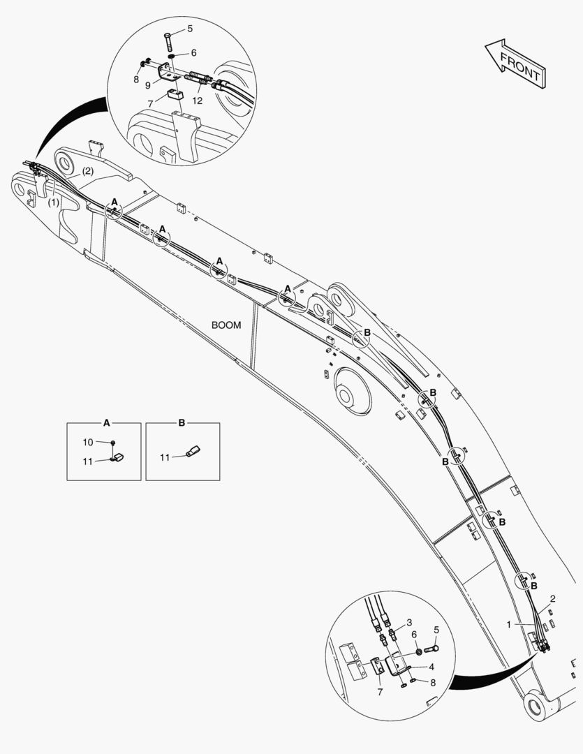 6350 BOOM PIPING - QUICK CLAMP