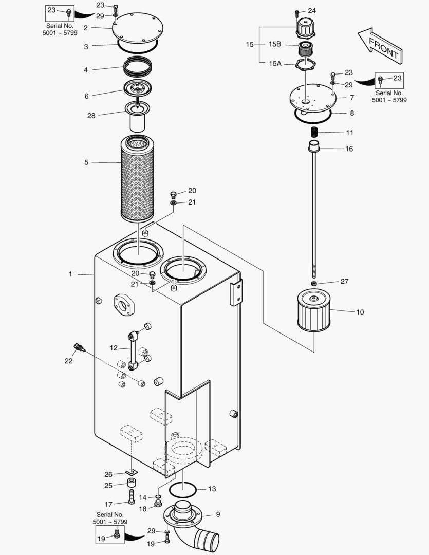Схема 1220 OIL TANK [5001~5801]