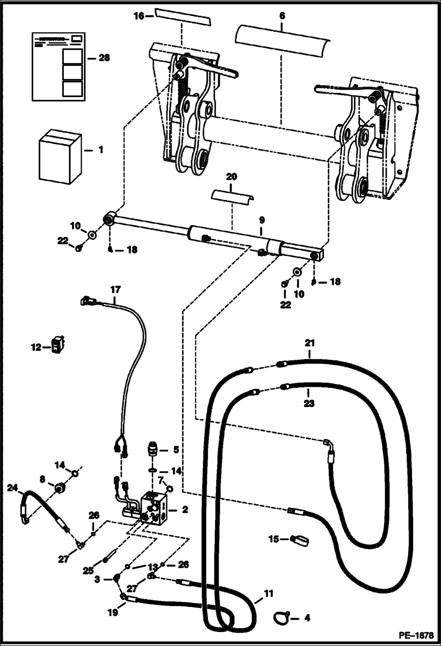 Схема ПИТАНИЕ BOB-TACH (КОМПЛЕКТ УСТРОЙСТВ С ГИДРОПРИВОДОМ)
