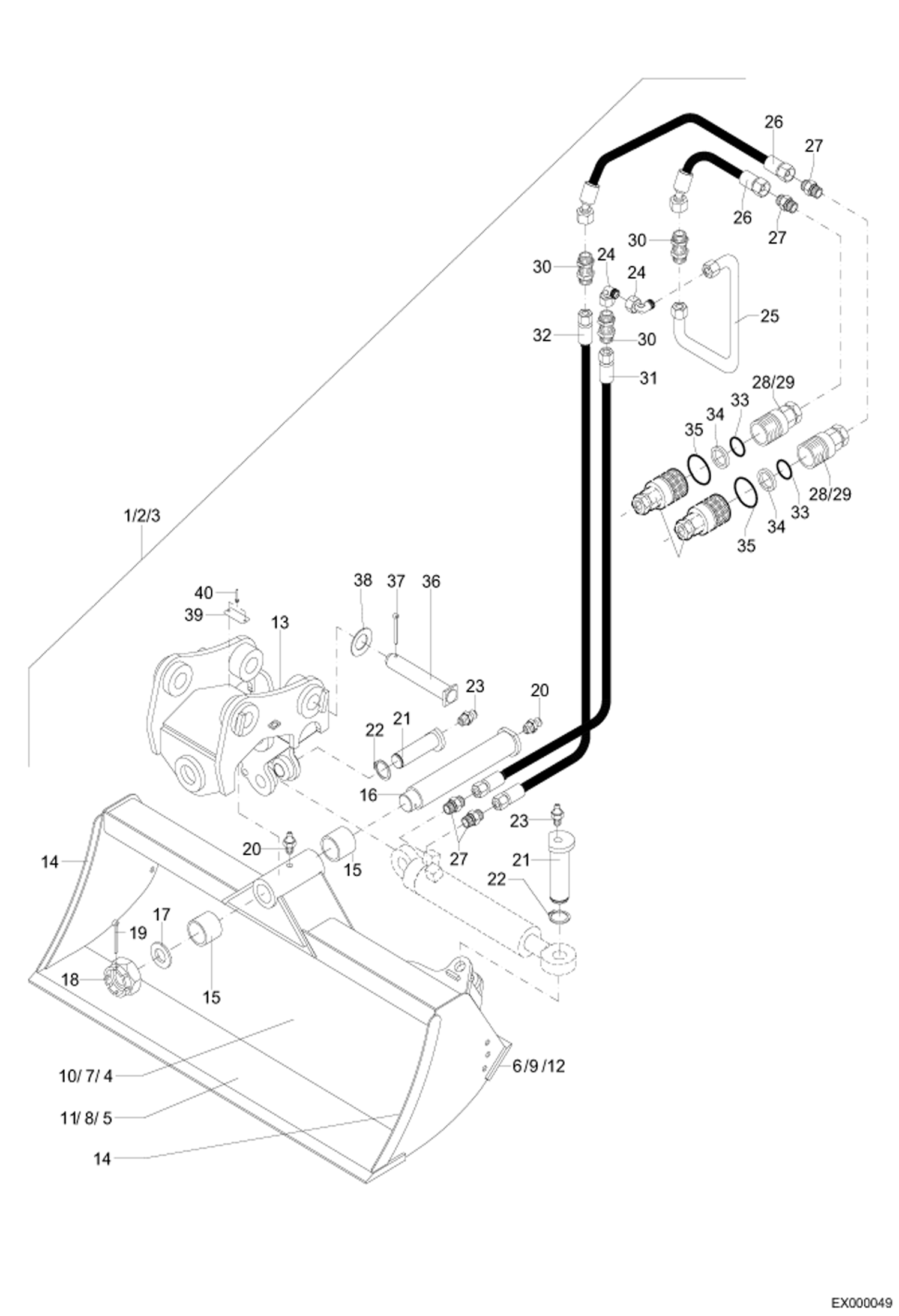 ПОВОРОТНЫЙ КОВШ - 1500,1700,1800 ММ
