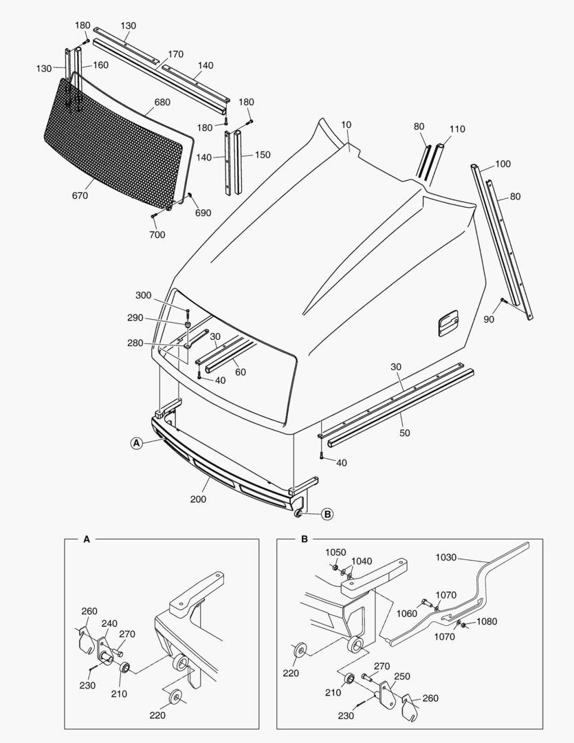 G300-4 BONNET SHELL - EQUIPMENT