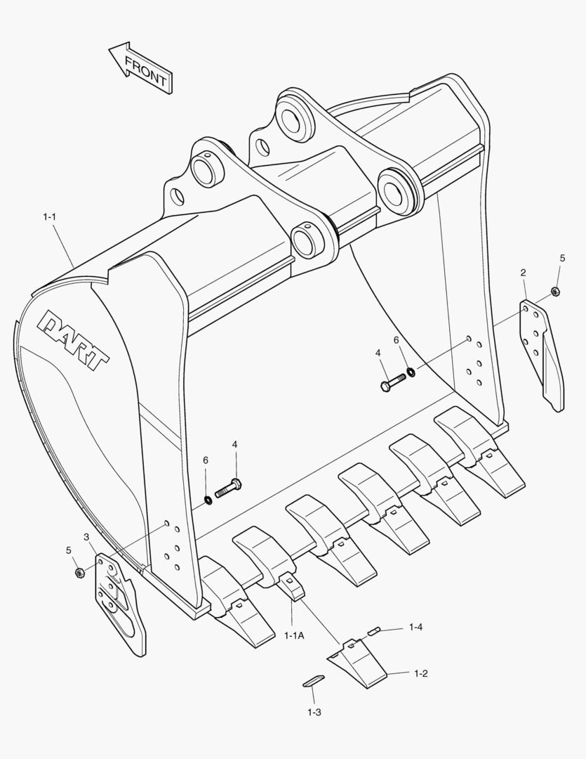 6560 BUCKET-1.173гЋҐ(57`)-VERTICAL PIN