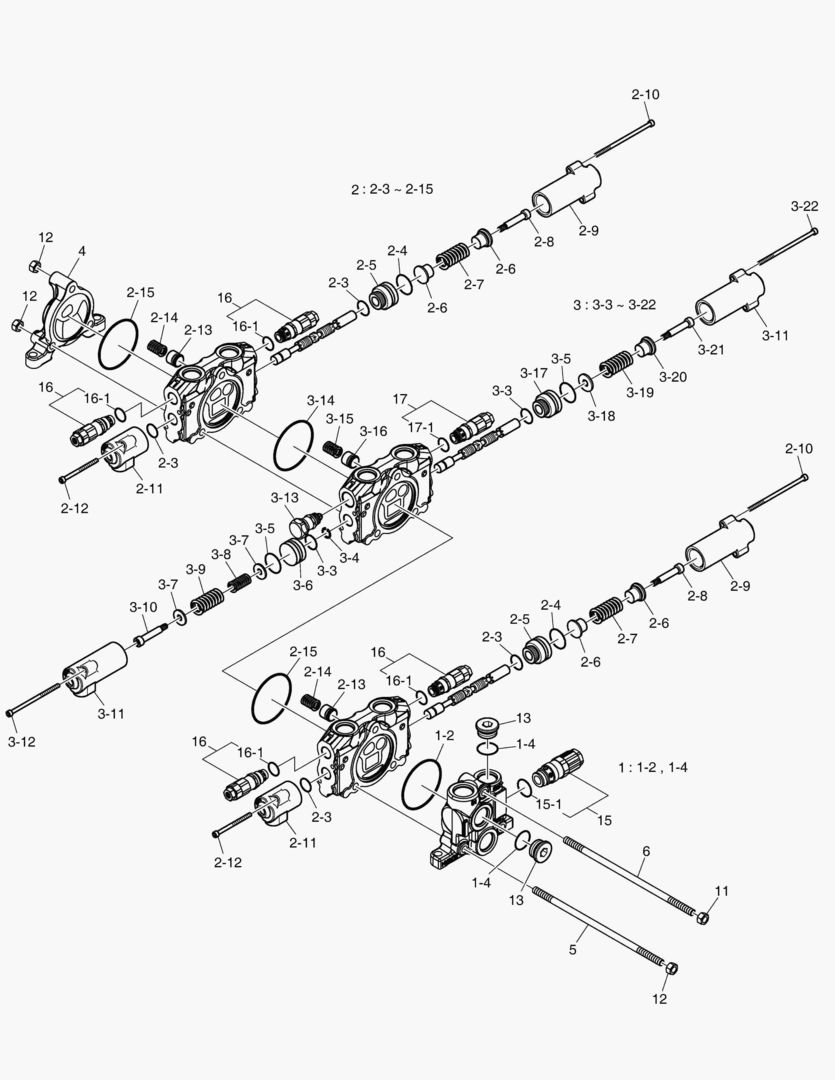 Схема РЕГУЛИРУЮЩИЙ КЛАПАН - 3 КАТУШКИ
