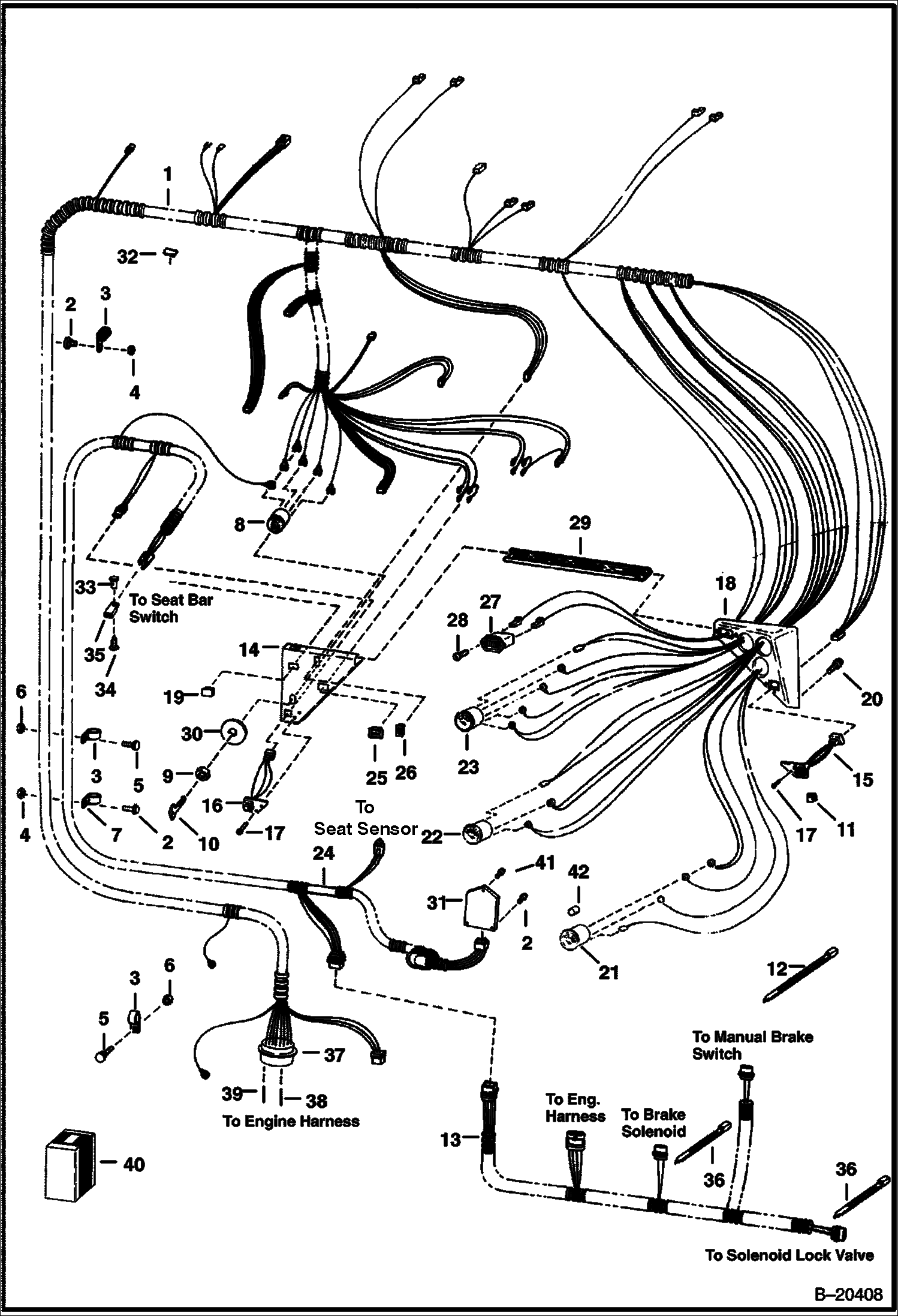 ЭЛЕКТРОСХЕМА КАБИНЫ (БЕЗ B.O.S.S. (ОПЦИЯ))
