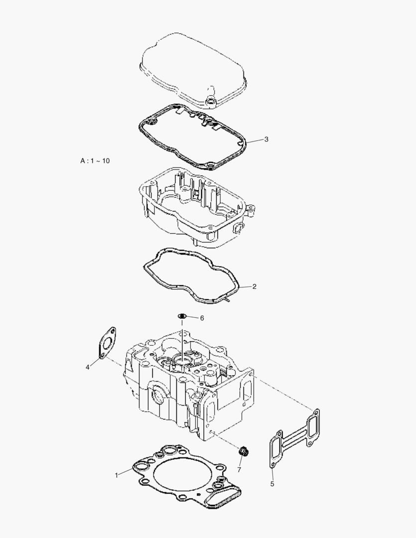 Схема G010-58 GASKET KIT CYLINDER HEAD