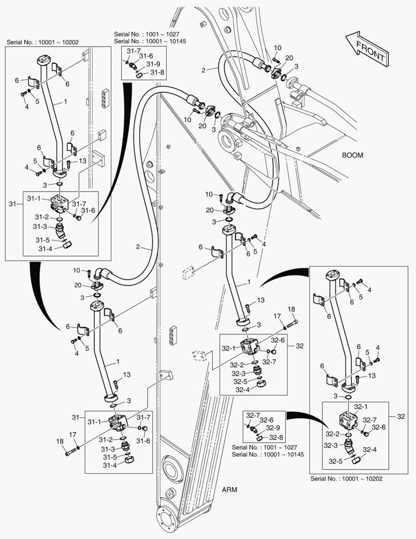 6840 ARM PIPING - ONE & TWO WAY(ARM 3.95m)