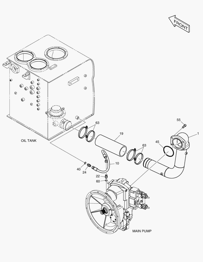 Схема ТУБОПРОВОД МАСЛЯНОГО РАДИАТОРА(1)